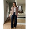 MEROKEETY Women’s Fall Button Down Cute Cardigan Sweater Trendy | 2026, Long Sleeve, Open Front Coat, Scalloped Ribbed Trim, Cozy Knit, Contrast Color, Crewneck, Regular Fit, Casual Outfits(Camel)