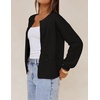 MEROKEETY Women’s Fall Floral Button Up Lightweight Cardigan Sweater Trendy | Long Sleeve, 3D Flowers, Ribbed Knit Details, Soft Fabric, Loose Fit Outfits, Warm Cozy Sweaters, 2026 Winter Clothes(Black)