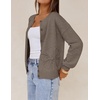 MEROKEETY Women’s Fall Floral Button Up Lightweight Cardigan Sweater Trendy | Long Sleeve, 3D Flowers, Ribbed Knit Details, Soft Fabric, Loose Fit Outfits, Warm Cozy Sweaters, 2026 Winter Clothes(Mocha)