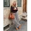 MEROKEETY Women’s Fall Lightweight Sweater Business Casual Tops | Ladies Work Sweaters, Notched Neck, Long Sleeve, Horse bit Accents, Vintage Pullover, 2026 Winter Fashion Clothing(Coffee)