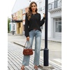 MEROKEETY Womens Fall Lightweight Sweater Long Sleeve Eyelet Pullover Tops | 2026, Ladies, Winter, Cute, Trendy, Crewneck, Pointelle, Balloon Sleeves, Ribbed Hem, Casual, Knit, Fashion Outfit Clothes(Black)