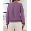 MEROKEETY Womens Fall Oversized Pullover Sweater Layered Neck Henley Tops | Crew Neck, Buttoned V Neck, 2 in 1, 2026, Winter, Long Sleeves, Color Block, Soft, Warm, Ribbed Hem, Stylish, Trendy, Fashion(Purple)