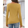 MEROKEETY Womens Fall Tie Front Ruched Long Sleeve Sweaters | Lightweight Pullover, Boat Neck, Ribbed Knit, Side Slit, Trendy Asymmetrical Knot Tops, Business Casual, Teacher Outfits 2026(Turmeric)
