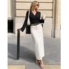 MEROKEETY Womens Wrap V Neck Long Sleeve Tops Fall Shirts | Slim Fitted, Cinched Waist Ruched, Stretchy Soft, Sexy Dressy Shirt, Going Out Clothes, Y2K Outfits, Light Workouts Blouse(Black)