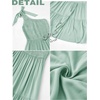 MEROKEETY Womens One Shoulder Smocked Summer Sleeveless Midi Dresses | Side Slit, Tiered, High Waist, Shoulder Tie, Flowy, A Line, Formal, Cocktail Party, Wedding Guest, Beach, Vacation Long Dress(Sage)