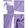 MEROKEETY Womens One Shoulder Smocked Summer Sleeveless Midi Dresses | Side Slit, Tiered, High Waist, Shoulder Tie, Flowy, A Line, Formal, Cocktail Party, Wedding Guest, Beach, Vacation Long Dress(Purple)
