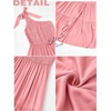 MEROKEETY Womens One Shoulder Smocked Summer Sleeveless Midi Dresses | Side Slit, Tiered, High Waist, Shoulder Tie, Flowy, A Line, Formal, Cocktail Party, Wedding Guest, Beach, Vacation Long Dress(Light Pink)