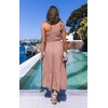 MEROKEETY Womens One Shoulder Smocked Summer Sleeveless Midi Dresses | Side Slit, Tiered, High Waist, Shoulder Tie, Flowy, A Line, Formal, Cocktail Party, Wedding Guest, Beach, Vacation Long Dress(Pink)