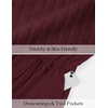 MEROKEETY Women’s Summer Cap Sleeve T-Shirt Mini Dress | 2026, V Neck, Stretchable, Tie Waist, Cinched, Beach Vacation, Shirt Sundress, Pockets, Casual, Travel Boat Outfit(Burgundy)