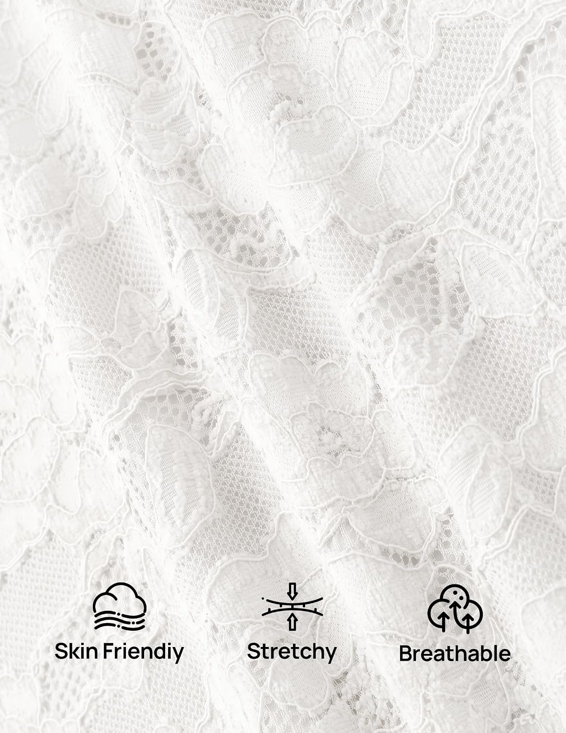 image:imageMEROKEETY Women Fall Lace Long Bell Sleeve Blouse V Neck Dressy Shirt Tops 2026 Trendy Fitted Floral Jacquard Mesh Sheer Sleeves Torsolined Business Casual Fashion Outfit Winter ClothesWhite