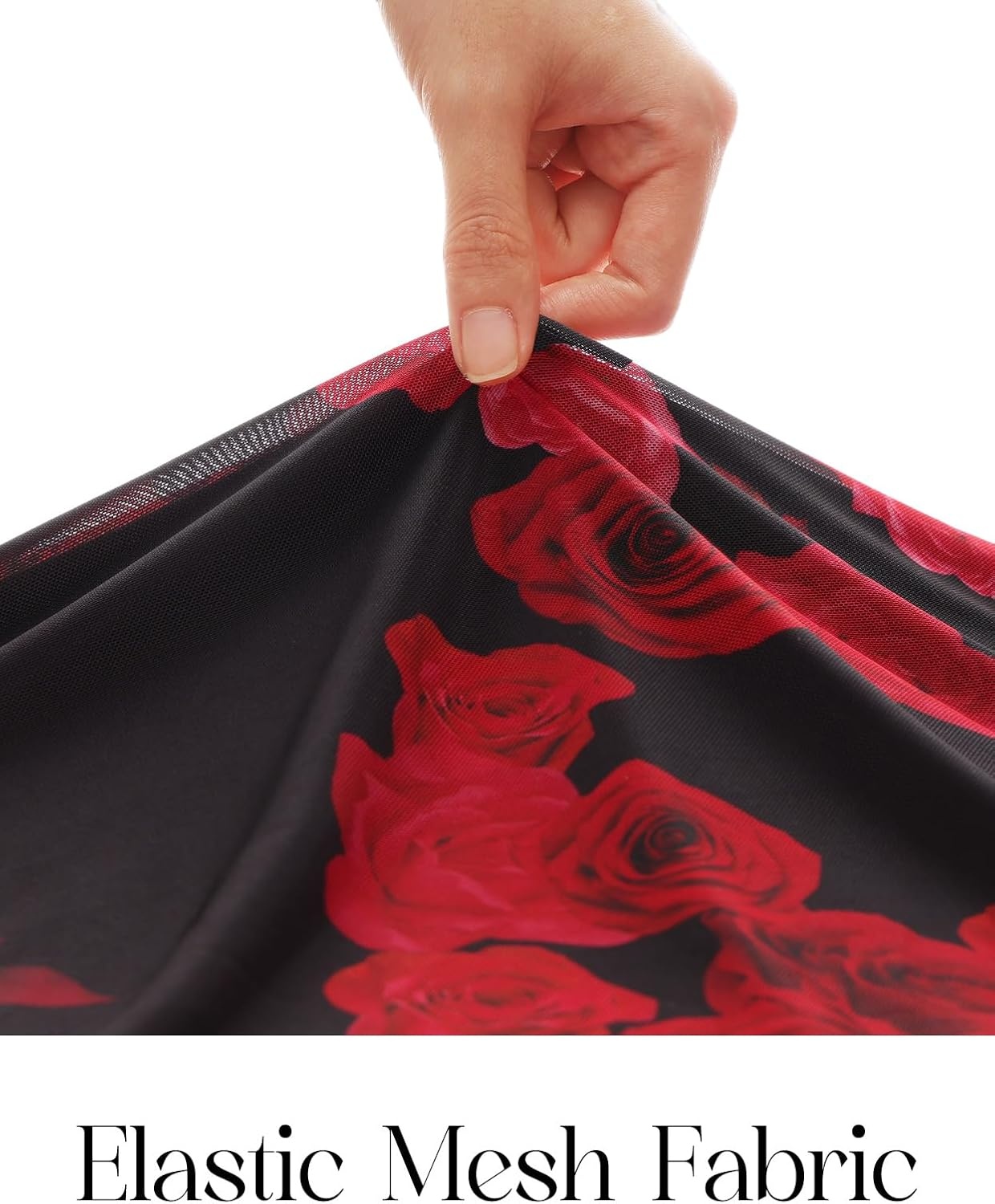 image:imageMEROKEETY Womens Fall Wedding Guest Cocktail Long Sleeve Floral Maxi Dress 2026 Winter Crewneck High Waist A Line Flowy Pleated Lined Party Baby Shower Elegant Formal Long Dress with PocketsBlack Red