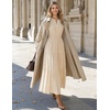 MEROKEETY Summer Casual Sleeveless V Neck Midi Maxi Cotton Dress Women 2026 | Shirred Waist, Eyelets, Tiered, Lined, with Pockets, Boho, Semi Formal, Modest, Vacation, Bridal Shower, Church, Long Dresses(Apricot)