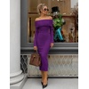 MEROKEETY Women’s Fall Off Shoulder Long Sleeve Bodycon Midi Sweater Dress | 2026, Winter, Formal, Engagement, Sexy, Date Night, Baby Shower, Maternity, Bridal Shower, Wedding, Holiday Party Dresses(Darkpurple)