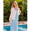 MEROKEETY Women’s Summer Maxi Dress Boho Spaghetti Straps Sundress | Sleeveless, Casual, Floral Lace Eyelet, Fully Lined, Flowy, A Line, Cute, Trendy, Long Dress for Beach Vacation, Travel(Blue)