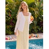 MEROKEETY Women’s Summer Maxi Dress Boho Spaghetti Straps Sundress | Sleeveless, Casual, Floral Lace Eyelet, Fully Lined, Flowy, A Line, Cute, Trendy, Long Dress for Beach Vacation, Travel(Apricot)