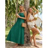 MEROKEETY Women’s Summer Maxi Dress Boho Spaghetti Straps Sundress | Sleeveless, Casual, Floral Lace Eyelet, Fully Lined, Flowy, A Line, Cute, Trendy, Long Dress for Beach Vacation, Travel(Green)