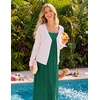 MEROKEETY Women’s Summer Maxi Dress Boho Spaghetti Straps Sundress | Sleeveless, Casual, Floral Lace Eyelet, Fully Lined, Flowy, A Line, Cute, Trendy, Long Dress for Beach Vacation, Travel(Green)