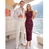 MEROKEETY Women’s Floral Wedding Guest Bridal Shower Dress | Sleeveless, 2026 Summer Maxi Dress, Mesh, Bodycon, Lined, Mermaid, Formal Elegant, Prom, Baby Shower, Cocktail Party Dress(Burgundy)