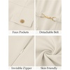 MEROKEETY Women’s Summer Business Casual Work Office Mini Dress | Short Sleeve, Bodycon A Line, Mini Dress, Decorative Faux Pockets, Metal Buckle Belt, Elegant Classy, Cocktail, Graduation(Apricot)