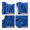 MEROKEETY Womens Summer Casual Beach Vacation Sleeveless Mini Sundress 2026 | V Neck, A Line, Solid Color, Ruffle Hem, Flowy Swing Sun Dress, Elastic Waist, Cotton, Wedding Guest Graduation Short Dress(Royalblue)