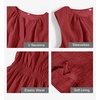 MEROKEETY Womens Summer Casual Beach Vacation Sleeveless Mini Sundress 2026 | V Neck, A Line, Solid Color, Ruffle Hem, Flowy Swing Sun Dress, Elastic Waist, Cotton, Wedding Guest Graduation Short Dress(Red)