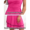 MEROKEETY Women’s Summer Strapless Tube Mini Sundresses | Off the Shoulder, Sleeveless, High Ruched Waist, Double Layered Ruffle Hem, Prom, Graduation, Party, Beach, Vacation(Hot Pink)