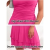 MEROKEETY Women’s Summer Strapless Tube Mini Sundresses | Off the Shoulder, Sleeveless, High Ruched Waist, Double Layered Ruffle Hem, Prom, Graduation, Party, Beach, Vacation(Rose)