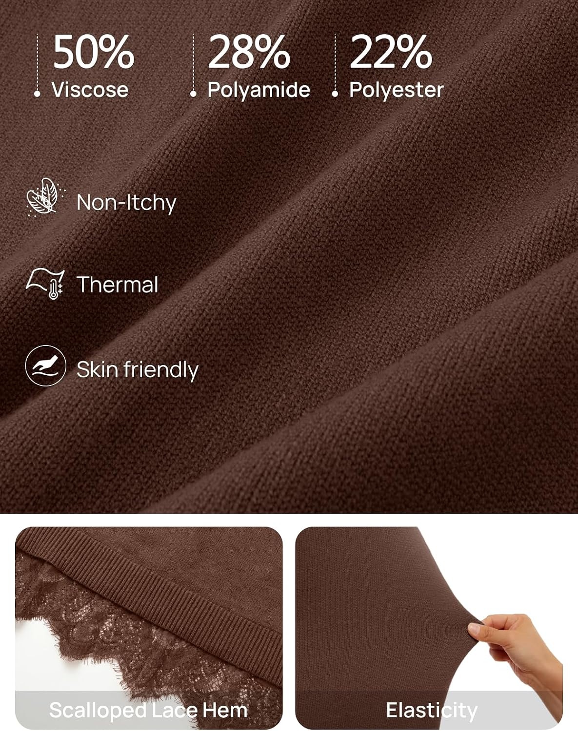 image:imageMEROKEETY Womens Fall Long Sleeve Lace Oversized Casual Knit Sweater Dress Patchwork Crew Neck Above Knee Length Twofer Pullover Ribbed Drop Shoulder Loose Fit Soft Cozy Winter Outfits 2026Coffee