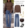 MEROKEETY Women’s Fall Mock Neck Batwing Sleeve Sweater Cinched Waist Tops | Dolman Sleeve, Ribbed Knit, Ruched, Single-side Buttons, Cozy Pullover, Date Night Going Out Outfits, Winter Fashion Clothes(Coffee)