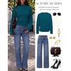 MEROKEETY Women’s Fall Mock Neck Batwing Sleeve Sweater Cinched Waist Tops | Dolman Sleeve, Ribbed Knit, Ruched, Single-side Buttons, Cozy Pullover, Date Night Going Out Outfits, Winter Fashion Clothes(Teal)
