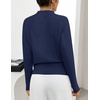 MEROKEETY Women’s Fall Mock Neck Batwing Sleeve Sweater Cinched Waist Tops | Dolman Sleeve, Ribbed Knit, Ruched, Single-side Buttons, Cozy Pullover, Date Night Going Out Outfits, Winter Fashion Clothes(Navy)