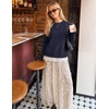 MEROKEETY Women’s Fall Oversized Lace Sweaters 2026 Trendy | Long Sleeve, Crew Neck, Drop Shoulder, Soft Knit, Loose Casual , Cozy Cute Pullover Top, Fall Fashion Outfits, Winter Clothes(Navy)
