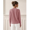 MEROKEETY Women’s Long Sleeve Tie Front Fall Cardigan Chunky Knit Sweaters | Classic Crewneck, 2026 Trendy, Vintage Cute, Button Up, Ribbed Hem, Color Block, Business Casual Work, Fashion Winter Clothes(Pink)