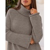 MEROKEETY Women’s Turtleneck Long Sleeve Fall Winter Chunky Knit Sweater | Ribbed Knit, Oversized Loose Fit, 2026 Trendy Pullover Tops, Business Casual, Work Office, Dressy Going Out Travel Outfits(Camel)