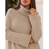 MEROKEETY Women’s Turtleneck Long Sleeve Fall Winter Chunky Knit Sweater | Ribbed Knit, Oversized Loose Fit, 2026 Trendy Pullover Tops, Business Casual, Work Office, Dressy Going Out Travel Outfits(Oatmeal)