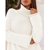 MEROKEETY Women’s Turtleneck Long Sleeve Fall Winter Chunky Knit Sweater | Ribbed Knit, Oversized Loose Fit, 2026 Trendy Pullover Tops, Business Casual, Work Office, Dressy Going Out Travel Outfits(White)