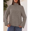 MEROKEETY Women’s Turtleneck Long Sleeve Fall Winter Chunky Knit Sweater | Ribbed Knit, Oversized Loose Fit, 2026 Trendy Pullover Tops, Business Casual, Work Office, Dressy Going Out Travel Outfits(Camel)