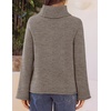 MEROKEETY Women’s Turtleneck Long Sleeve Fall Winter Chunky Knit Sweater | Ribbed Knit, Oversized Loose Fit, 2026 Trendy Pullover Tops, Business Casual, Work Office, Dressy Going Out Travel Outfits(Camel)