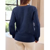 MEROKEETY Women’s V Neck Fuzzy Fall Long Sleeve Cozy Soft Sweater Pullover | 2026 Fashion, Slouchy Furry Knit Tops, Classic Loose Fit, Daliy Casual Wear, Comfy Warm Winter Outfits(Navy)