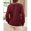 MEROKEETY Women’s V Neck Fuzzy Fall Long Sleeve Cozy Soft Sweater Pullover | 2026 Fashion, Slouchy Furry Knit Tops, Classic Loose Fit, Daliy Casual Wear, Comfy Warm Winter Outfits(Wine)
