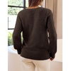 MEROKEETY Women’s V Neck Fuzzy Fall Long Sleeve Cozy Soft Sweater Pullover | 2026 Fashion, Slouchy Furry Knit Tops, Classic Loose Fit, Daliy Casual Wear, Comfy Warm Winter Outfits(Coffee)