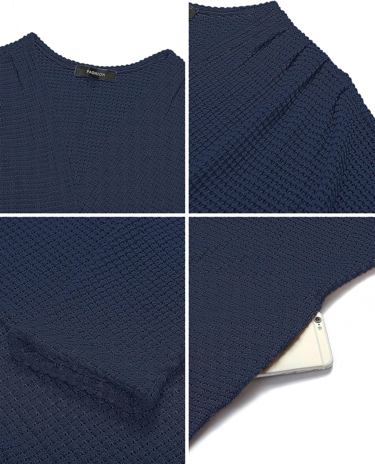 image:imageMEROKEETY Cardigan Sweaters for Women Oversized Long Cardigans Fall Outfits Waffle Knit Batwing Long Sleeve Loose Fit Open Front Slouchy Casual Outwear Cozy Sweater Coat Winter ClothesNavy