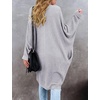 MEROKEETY Cardigan Sweaters for Women Oversized Long Cardigans Fall Outfits | Waffle Knit, Batwing Long Sleeve, Loose Fit, Open Front, Slouchy Casual Outwear, Cozy Sweater Coat, Winter Clothes(Light Grey)