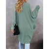 MEROKEETY Cardigan Sweaters for Women Oversized Long Cardigans Fall Outfits | Waffle Knit, Batwing Long Sleeve, Loose Fit, Open Front, Slouchy Casual Outwear, Cozy Sweater Coat, Winter Clothes(Sage)