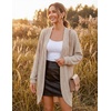 MEROKEETY Cardigan Sweaters for Women Oversized Long Cardigans Fall Outfits | Waffle Knit, Batwing Long Sleeve, Loose Fit, Open Front, Slouchy Casual Outwear, Cozy Sweater Coat, Winter Clothes(Apricot)