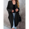 MEROKEETY Cardigan Sweaters for Women Oversized Long Cardigans Fall Outfits | Waffle Knit, Batwing Long Sleeve, Loose Fit, Open Front, Slouchy Casual Outwear, Cozy Sweater Coat, Winter Clothes(Black)