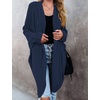 MEROKEETY Cardigan Sweaters for Women Oversized Long Cardigans Fall Outfits | Waffle Knit, Batwing Long Sleeve, Loose Fit, Open Front, Slouchy Casual Outwear, Cozy Sweater Coat, Winter Clothes(Navy)