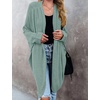 MEROKEETY Cardigan Sweaters for Women Oversized Long Cardigans Fall Outfits | Waffle Knit, Batwing Long Sleeve, Loose Fit, Open Front, Slouchy Casual Outwear, Cozy Sweater Coat, Winter Clothes(Sage)