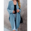 MEROKEETY Cardigan Sweaters for Women Oversized Long Cardigans Fall Outfits | Waffle Knit, Batwing Long Sleeve, Loose Fit, Open Front, Slouchy Casual Outwear, Cozy Sweater Coat, Winter Clothes(Blue)