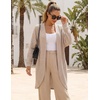 MEROKEETY Cardigan Sweaters for Women Oversized Long Cardigans Fall Outfits | Waffle Knit, Batwing Long Sleeve, Loose Fit, Open Front, Slouchy Casual Outwear, Cozy Sweater Coat, Winter Clothes(Apricot)